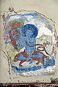 Ladakh - Hemis gompa, painted panels of the lower portico 